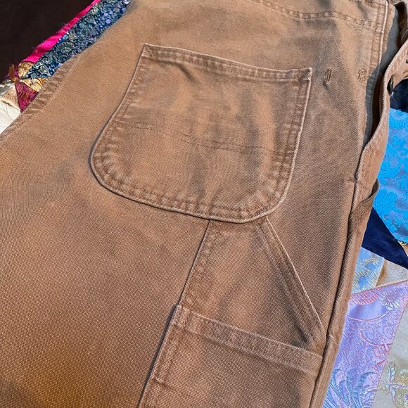 Carhartt Weathered Duck Wildwood Unlined Bib Overalls - Women's, size large - Picture 10 of 12